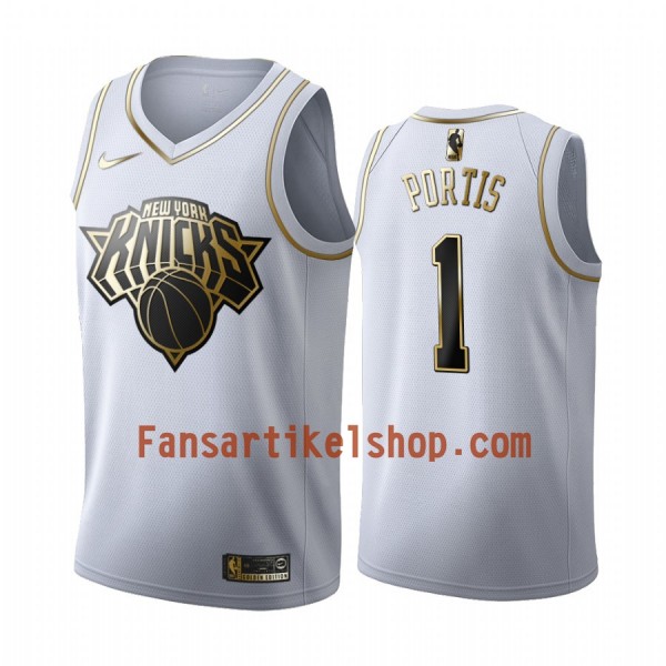 NBA New York Knicks Trikot Bobby Portis 1 Nike 2019-2020 Weiß Golden Edition Swingman - Herren NBA New York Knicks Trikot Bobby Portis 1 Nike 2019-2020 Weiß Golden Edition Swingman - Herren